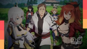 Beryl Gardenant caminha pela vila de Biden em ilustração promocional da terceira temporada de Katainaka no Ossan