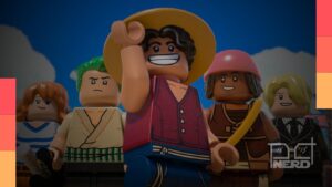 Imagem promocional da série LEGO One Piece, releitura em blocos da aventura de Luffy na Netflix
