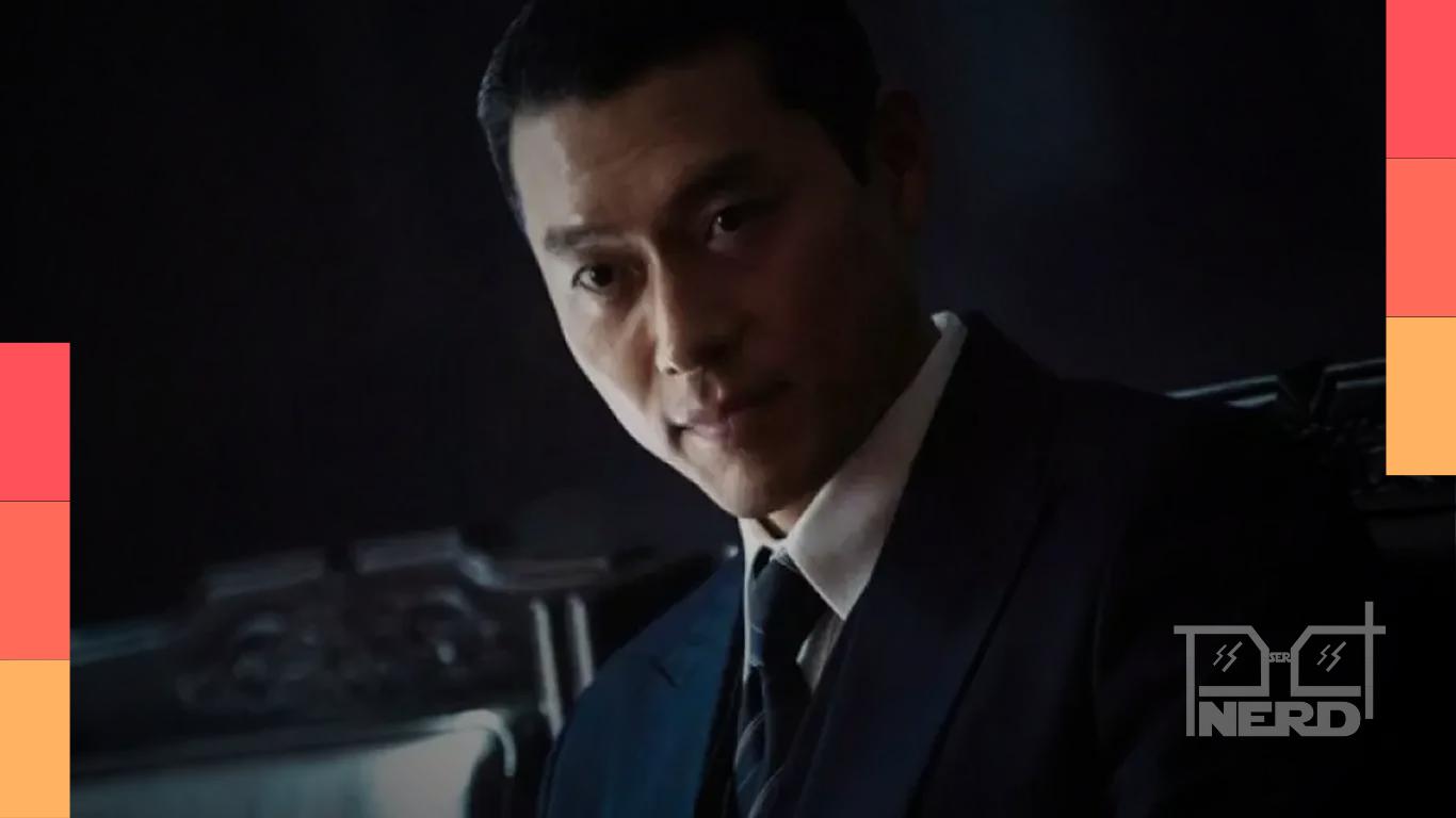 Hyun Bin em Made in Korea, personagem Ki-tae com terno estiloso e cabelo puxado para trás
