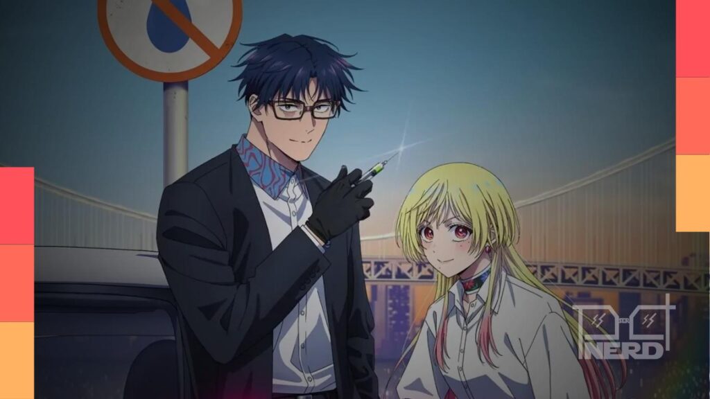 Pôster oficial da 2ª temporada de Marriagetoxin, com Hikaru Gero e Mei Kinosaki destacando a estreia em janeiro de 2027