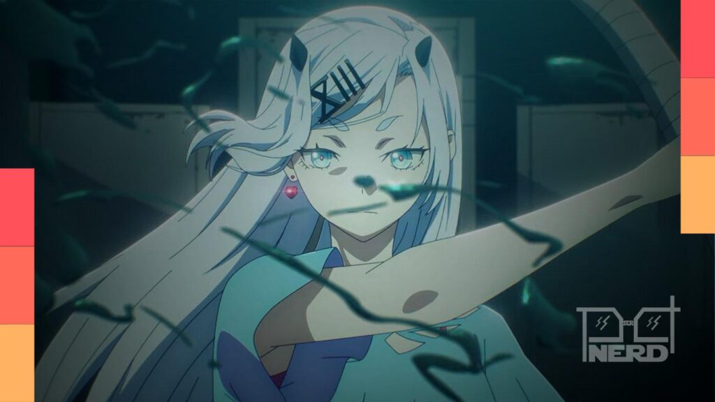 Imagem promocional do anime Mera×Death, novo projeto da franquia Monster Strike.
