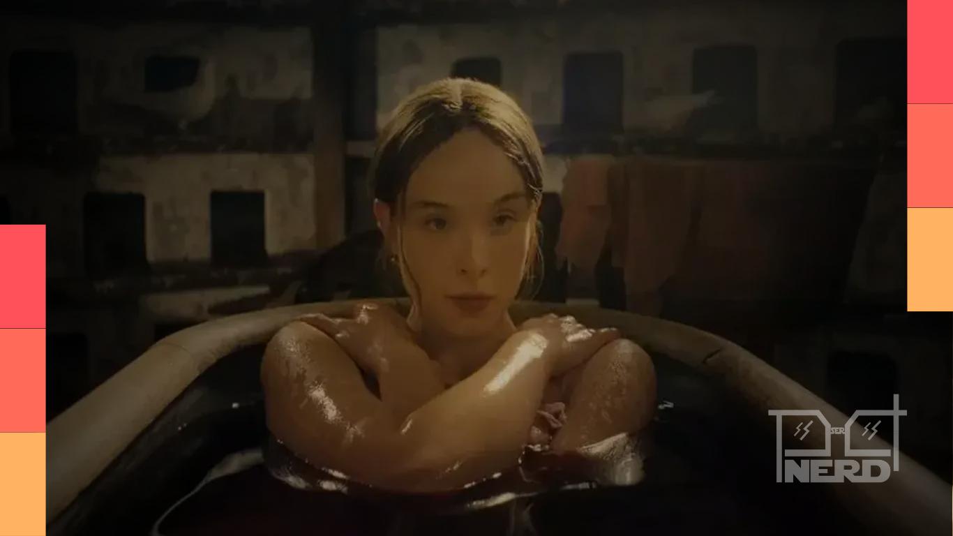 Lizzie Borden em Monstro: A História de Lizzie Borden, série da Netflix que estreou no topo das séries em inglês