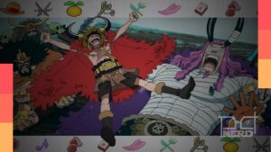 Luffy e os Chapéus de Palha durante o arco de Elbaph em One Piece