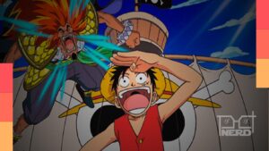 Cartaz de One Piece: O Filme com Luffy e a tripulação chegando ao cinema no Brasil
