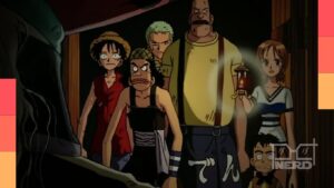 Luffy, Zoro, Nami e Usopp na aventura do primeiro filme de One Piece