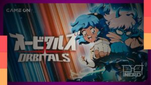Orbitals para Switch 2 com visual inspirado em anime dos anos 80 e temática intergaláctica