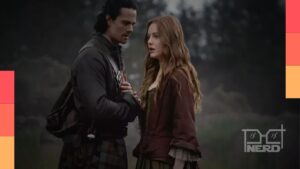 Cena promocional de Outlander: Blood of My Blood destacando a estreia do 2º episódio da 2ª temporada no Disney+