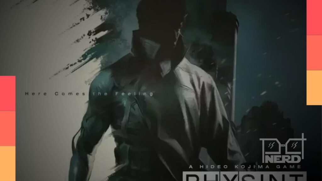 Ilustração de Physint com Hideo Kojima e referência à decisão da PlayStation