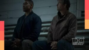 Ilustração da série Lanternas com destaque para o momento de estreia do 6º episódio da 1ª temporada