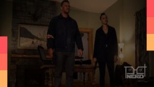 Imagem de divulgação de Reacher com referência ao lançamento do 8º episódio da 4ª temporada no Prime Video
