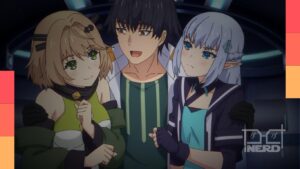 Imagem promocional do anime Reborn as a Space Mercenary com personagens e nave, antes da estreia em 4 de outubro de 2026