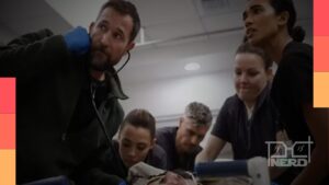 Ilustração do cenário de Paris com médicos atendendo emergências para o novo drama médico Rush da HBO Max