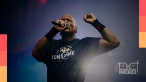 Derrick Green e Andreas Kisser durante o show de despedida do Sepultura no Rock in Rio 2026 no Palco Mundo