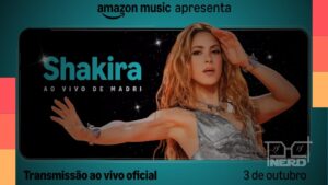 Shakira em imagem promocional para a transmissão de seu show pelo Amazon Music