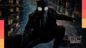 Spider-Noir com Nicolas Cage em clima noir, destacando as cinco vitórias no Emmy 2026