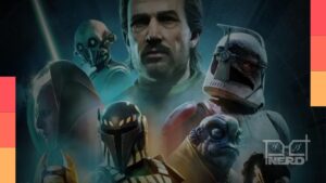 Ilustração de Star Wars: Zero Company com detalhes sobre dispensas na Bit Reactor e tentativa de recontratar equipe