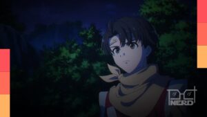 Imagem promocional de Suikoden: The Anime com menção ao terceiro trailer e data de estreia em 3 de outubro