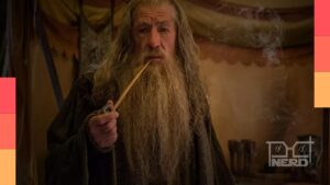 Ian McKellen caracterizado como Gandalf em vídeo no set de The Hunt for Gollum