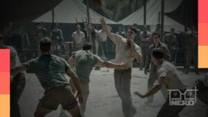Pôster de The Mosquito Bowl, novo drama de guerra da Netflix com Peter Berg e história baseada no futebol americano em 1944