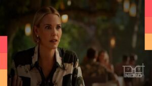 Leslie Bibb como protagonista em The Rush Whisperer, comédia sombria da HBO sobre recrutamento de irmandades universitárias