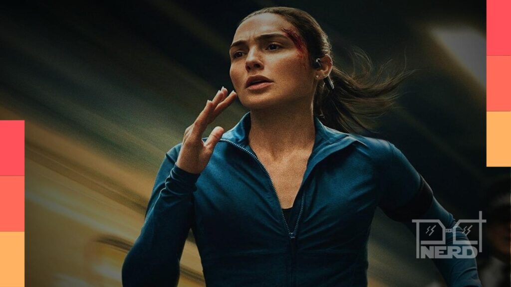 Gal Gadot em Corrida Contra o Tempo, novo filme do Prime Video, correndo em Londres após o sequestro do filho