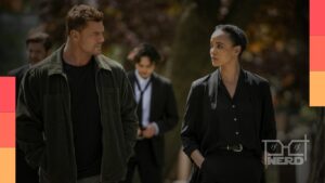 Maria Sten como Frances Neagley em cena de investigação no spin-off de Reacher, com foco no passado que não existe nos livros de Lee Child