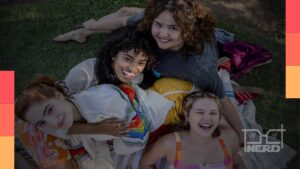 Elenco de Era Uma Vez Minha 1ª Vez com Castorine, Duda Matte, Letícia Braga e Lívia Silva em cena promocional