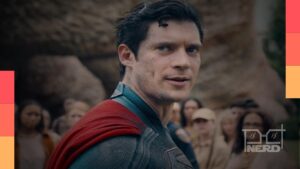 David Corenswet em cena como Superman em Man of Tomorrow, indicando que o herói terá mais maturidade