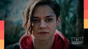 Victoire Du Bois como Emma Larsimon em Marianne, série de terror da Netflix, com clima gótico e ameaçador