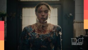 Cena de Ella Beatty em Monstro, retratando Lizzie Borden na série da Netflix