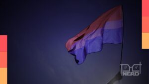 Ilustração/Foto relacionada ao Dia da Visibilidade Bissexual com referência a obras de séries, filmes e livros com personagens bissexuais