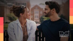 Lili Reinhart e Tom Bateman em cena do filme A Hipótese do Amor