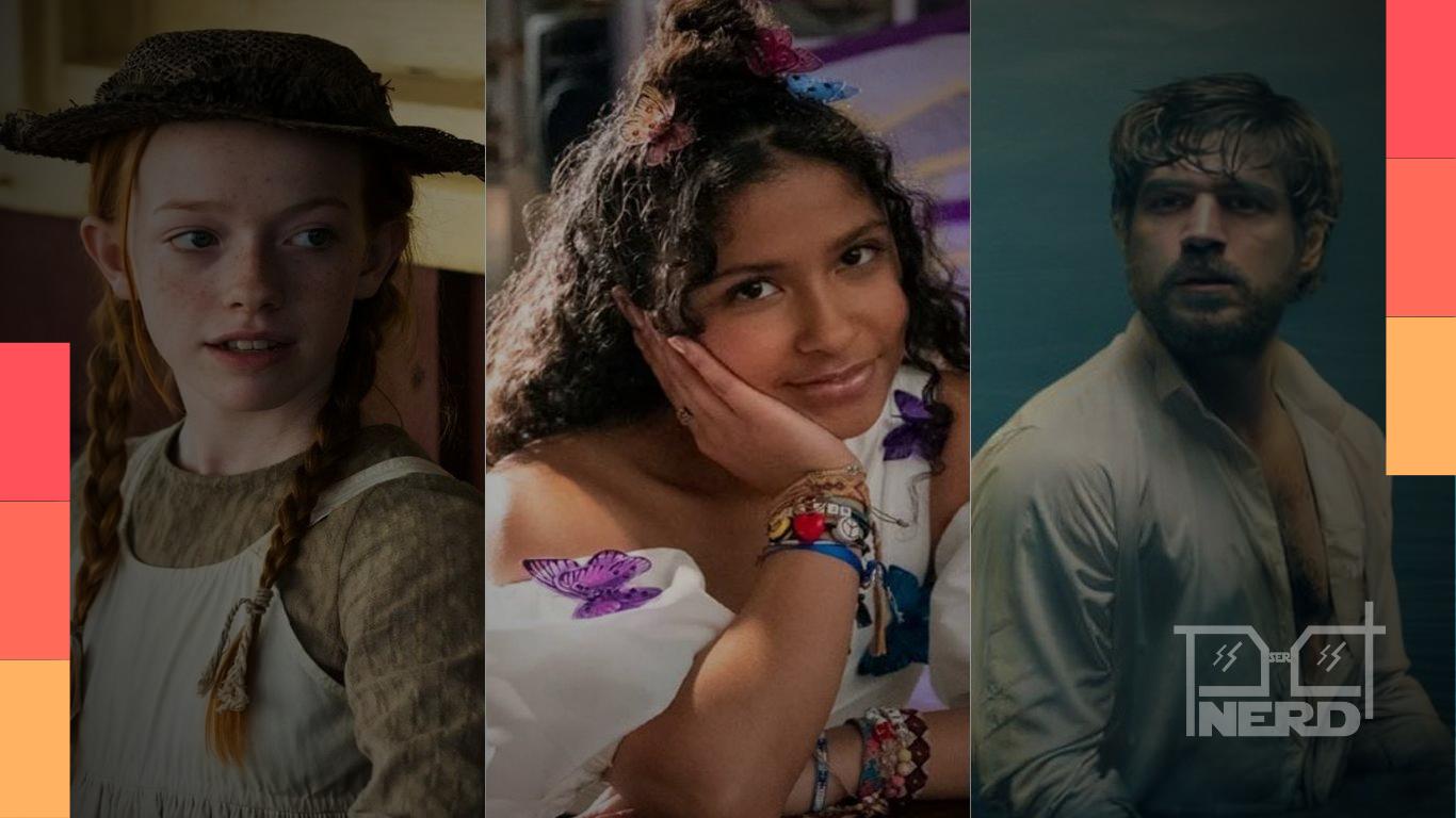 Logotipos da Netflix, HBO Max e Disney+ em comparação sobre renovação de séries