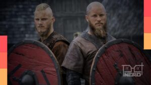 Lista com 6 melhores séries de ação da Netflix: O Agente Noturno, Homem em Chamas, Até o Último Samurai, Spartacus, Vikings e Samurai de Olhos Azuis.