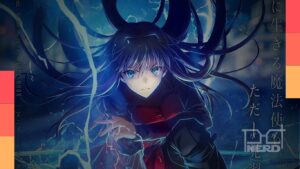 Cartaz promocional de Witch on the Holy Night (Mahoutsukai no Yoru) com referência à estreia nos cinemas portugueses a 28 de janeiro de 2027
