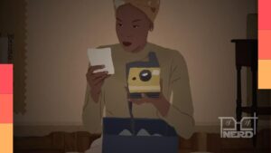 Imagem de divulgação da animação brasileira Ana, En Passant, dirigida por Fernanda Salgado