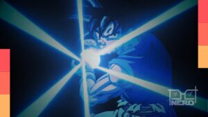 Lutadores de anime reunidos em uma arena de torneio