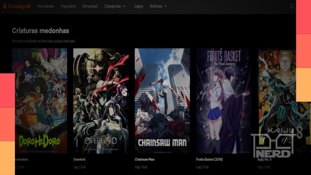 Arte promocional da seleção de animes de terror da Crunchyroll para o Halloween