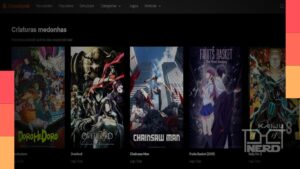 Arte promocional da seleção de animes de terror da Crunchyroll para o Halloween
