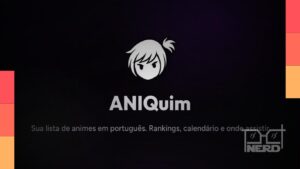 Página da plataforma ANIQuim com ferramentas para descobrir e organizar animes