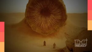 Balde de pipoca temático de Duna: Parte 3 inspirado em dois Vermes de Areia