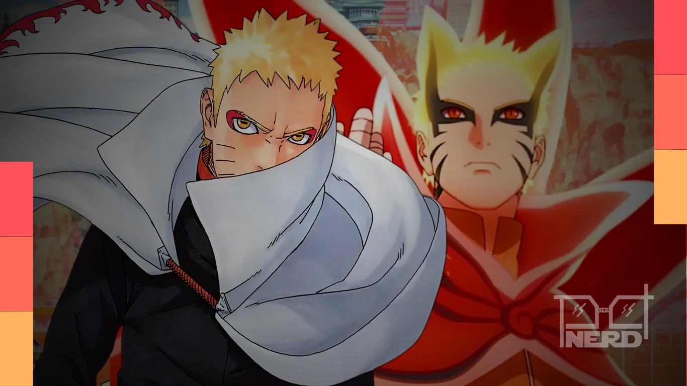 Naruto ativa o Baryon Mode durante a batalha decisiva contra Isshiki em Boruto