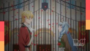 Imagem promocional do anime Because I, the True Saint, was Banished, com Eliane em destaque.