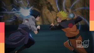Cartão de pagamento temático com Naruto e Sasuke, de Naruto Shippuden