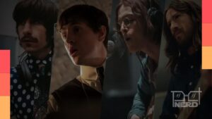Imagem promocional das quatro cinebiografias dos Beatles dirigidas por Sam Mendes