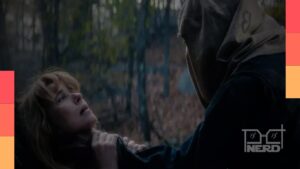 Jason Voorhees com um saco cobrindo o rosto na série Crystal Lake