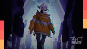 Arte de divulgação de Cyberpunk: Edgerunners sobre o retorno do anime em 2027