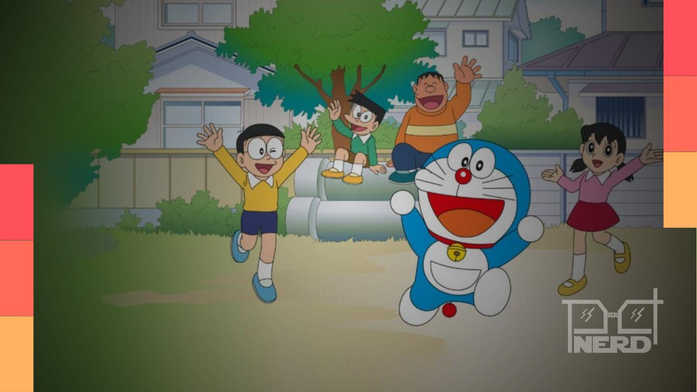 Doraemon, o gato robô azul, em imagem de divulgação do anime de 2005