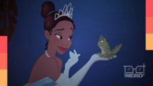 Tiana em imagem promocional de A Princesa e o Sapo