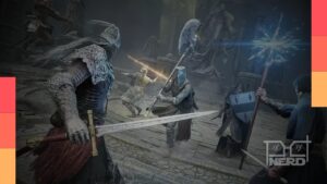 Arte de Elden Ring relacionada à adaptação live-action da A24
